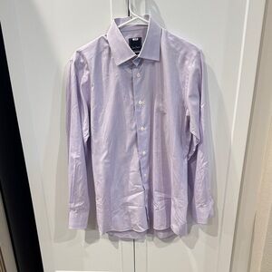 David Donahue Men's Light Purple Dress Shirt